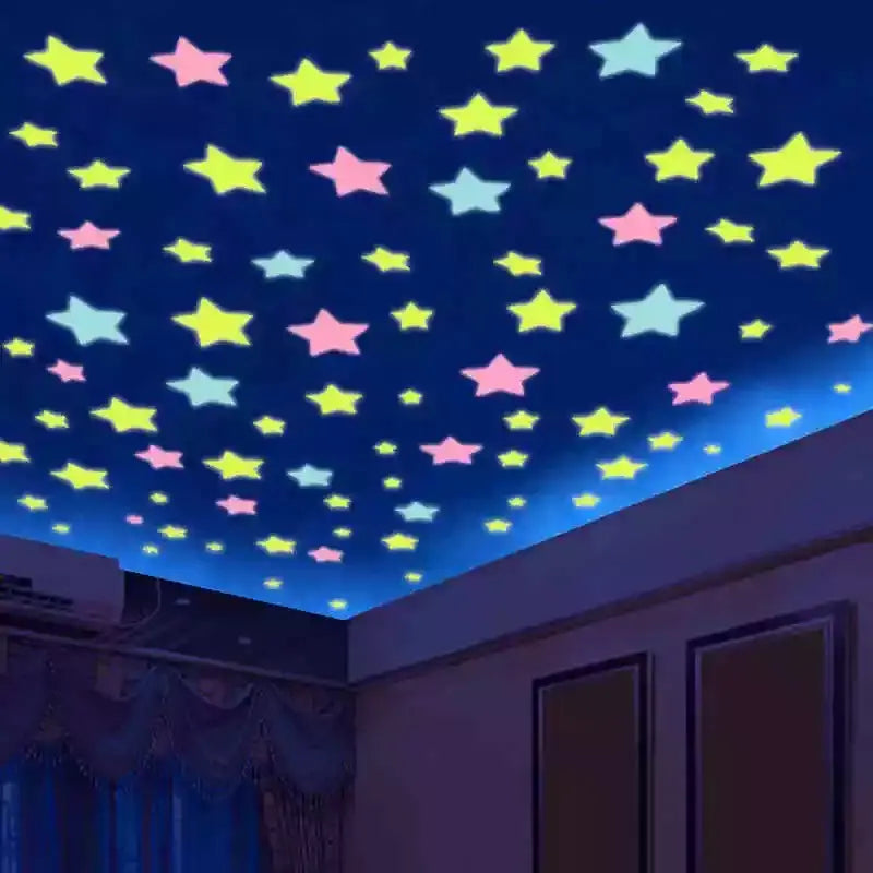 Adesivos para Quarto Infantil - Estrelas que Brilham no Escuro