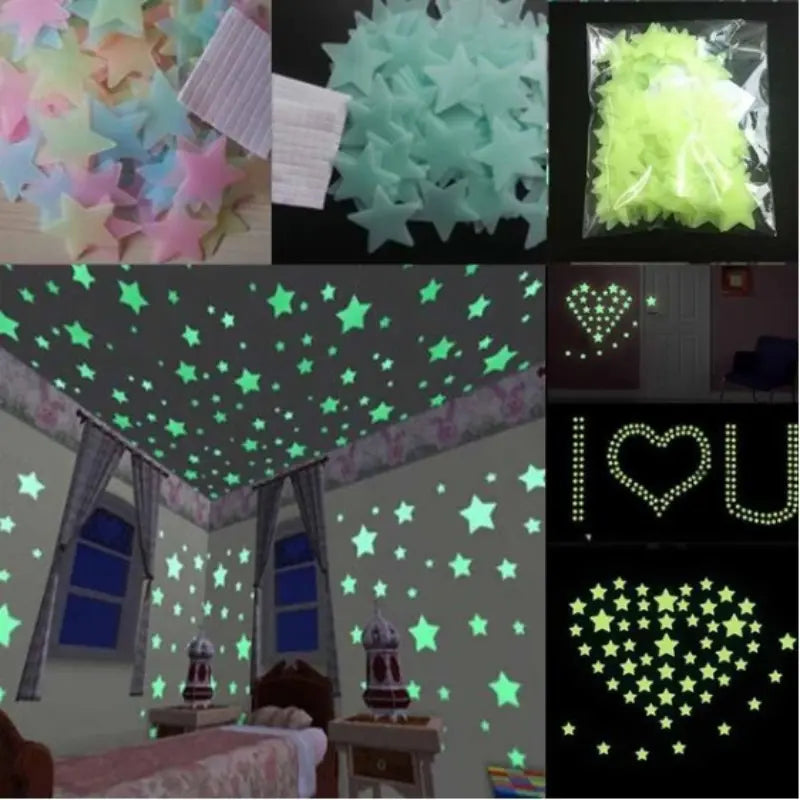 Adesivos para Quarto Infantil - Estrelas que Brilham no Escuro