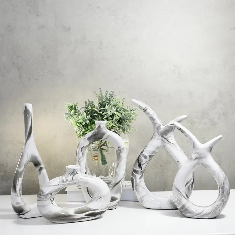 Conjunto com 5 Vasos Decorativos em Cerâmica – Estilo e Elegância em Cada Detalhe
