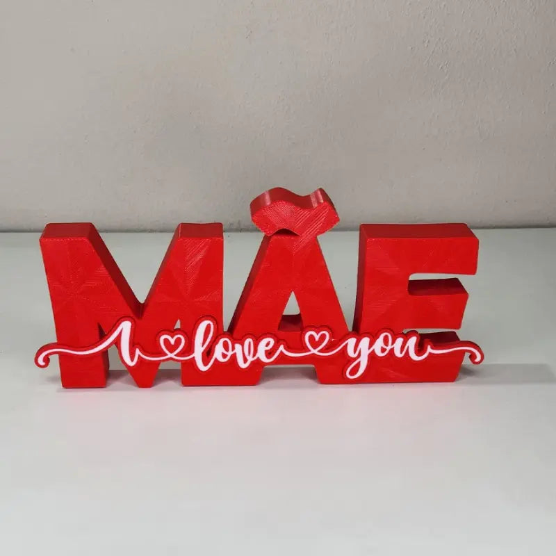 Estatueta com Letreiro Especial de Dia das Mães