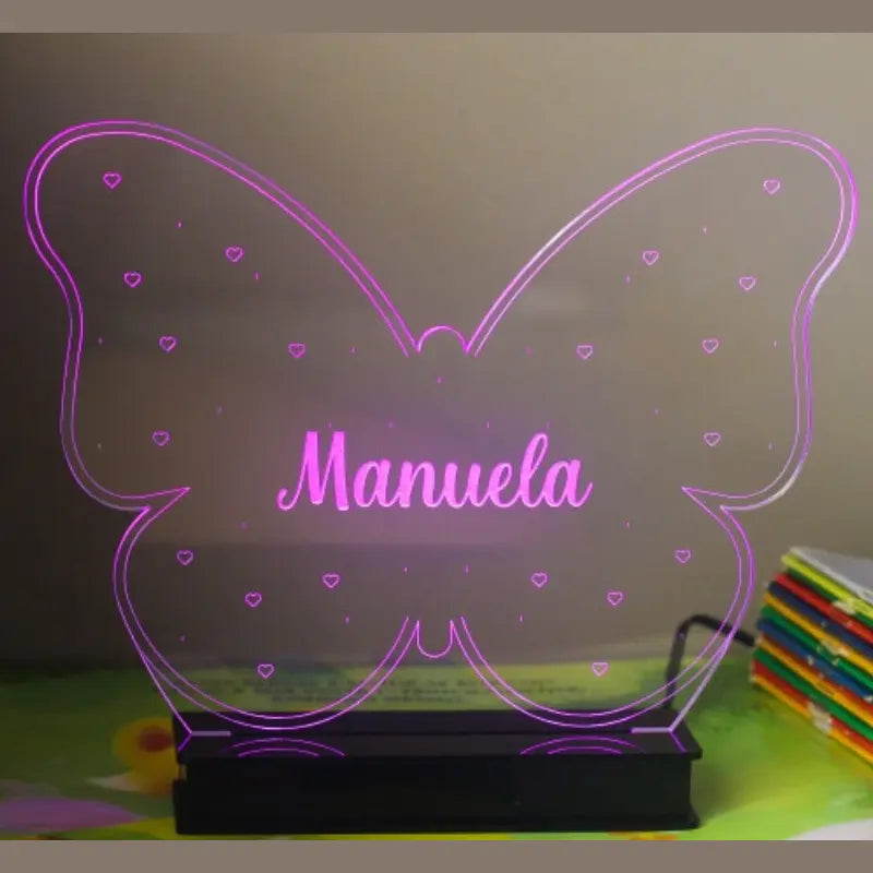 Luminária Borboleta Infantil Personalizada