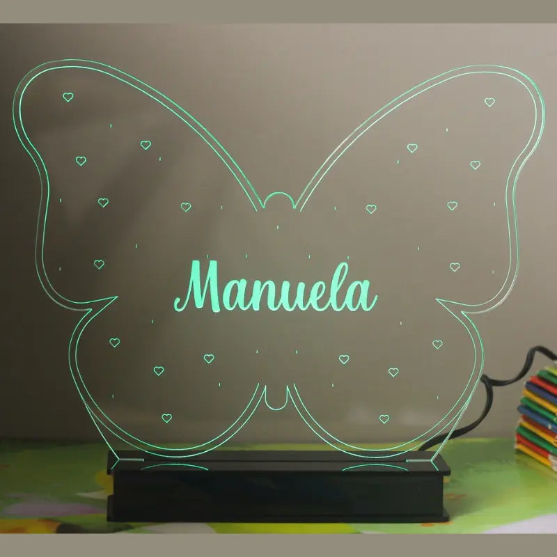 Luminária Borboleta Infantil Personalizada