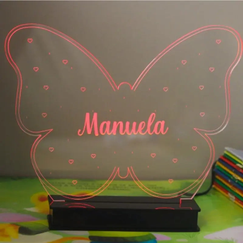Luminária Borboleta Infantil Personalizada