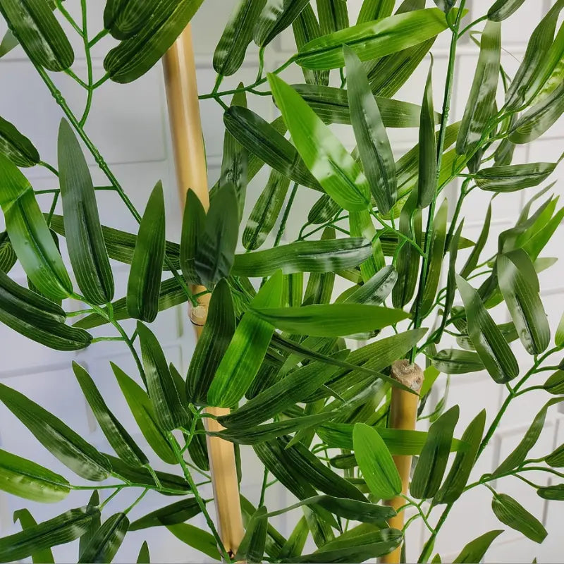 Vaso Decorativo + Planta Realista Bambu Artificial