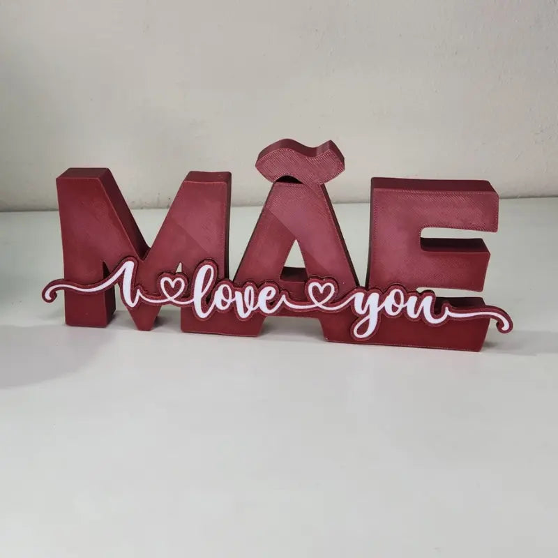 Estatueta com Letreiro Especial de Dia das Mães