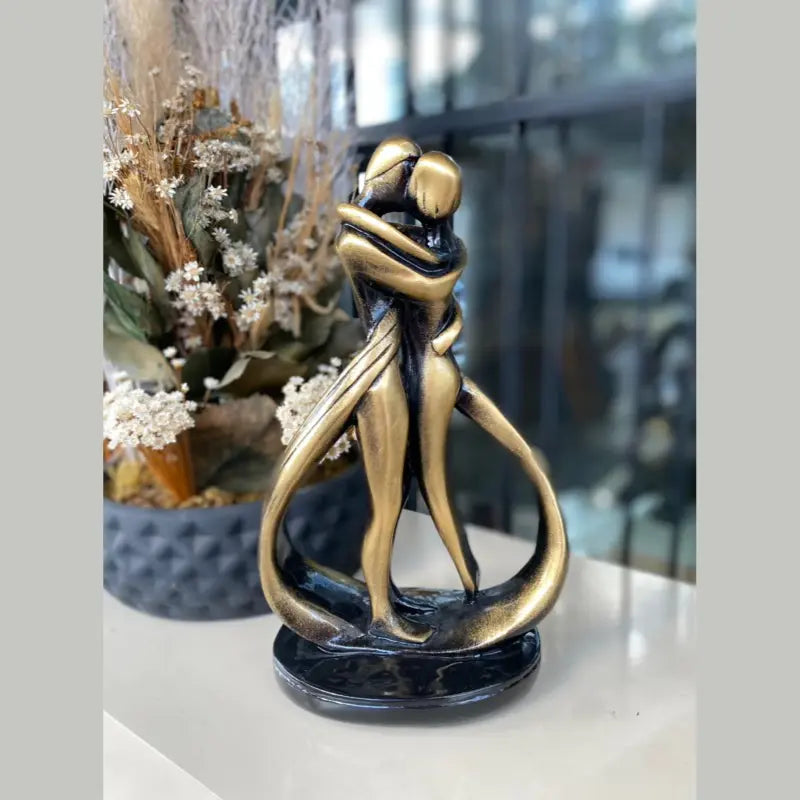 Estatueta Casal em Ouro Envelhecido - Dia dos Namorados