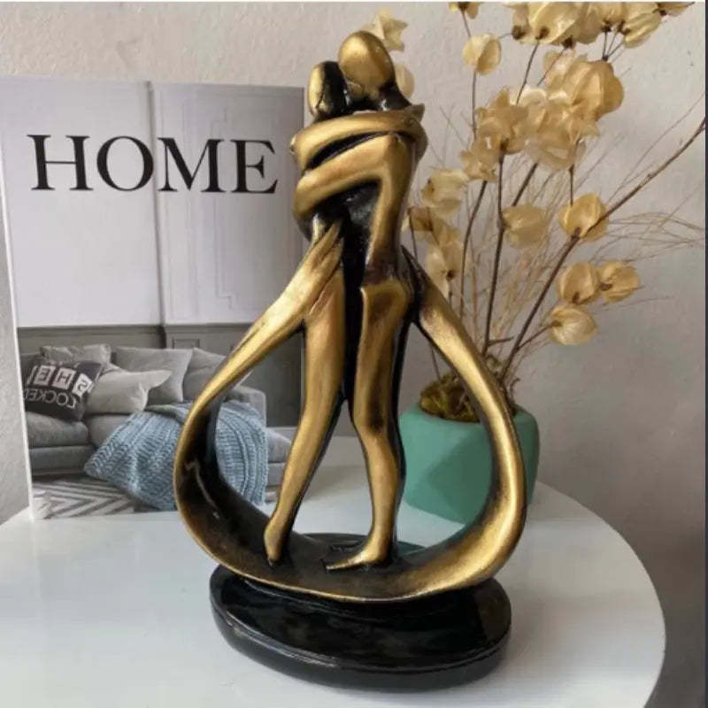 Estatueta Casal em Ouro Envelhecido - Dia dos Namorados