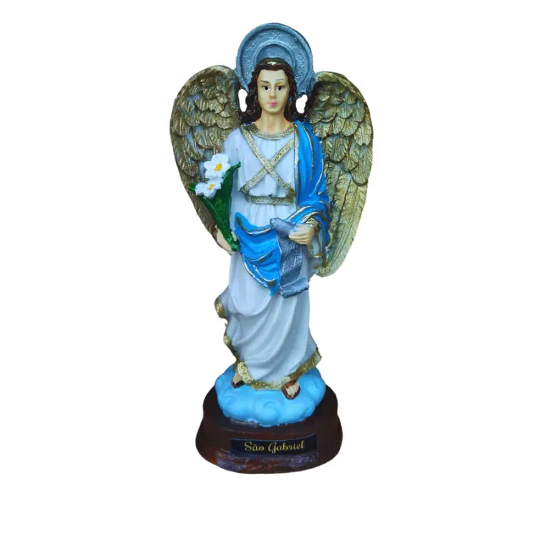 Estatuetas Arcanjos São Miguel, São Rafael e São Gabriel em Resina 15cm