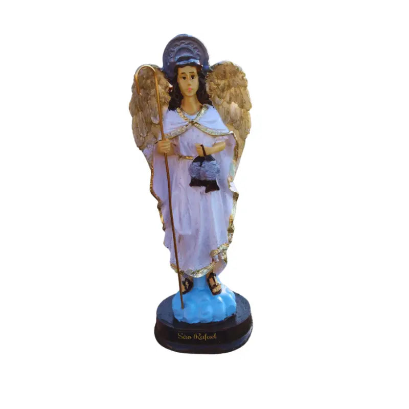 Estatuetas Arcanjos São Miguel, São Rafael e São Gabriel em Resina 15cm