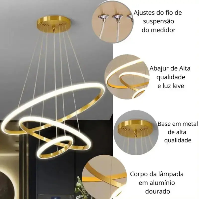 Lustre de Teto Estilo Nórdico – Design Moderno e Elegante