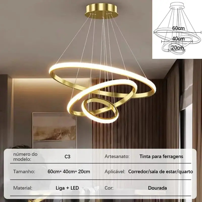Lustre de Teto Estilo Nórdico – Design Moderno e Elegante