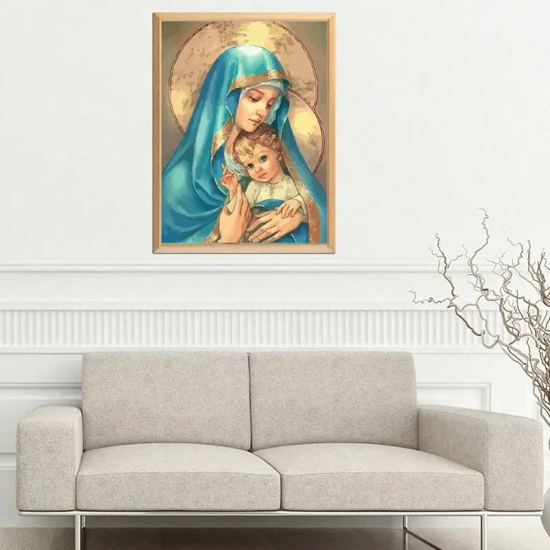 Kit pintura terapêutica - Maria e Jesus