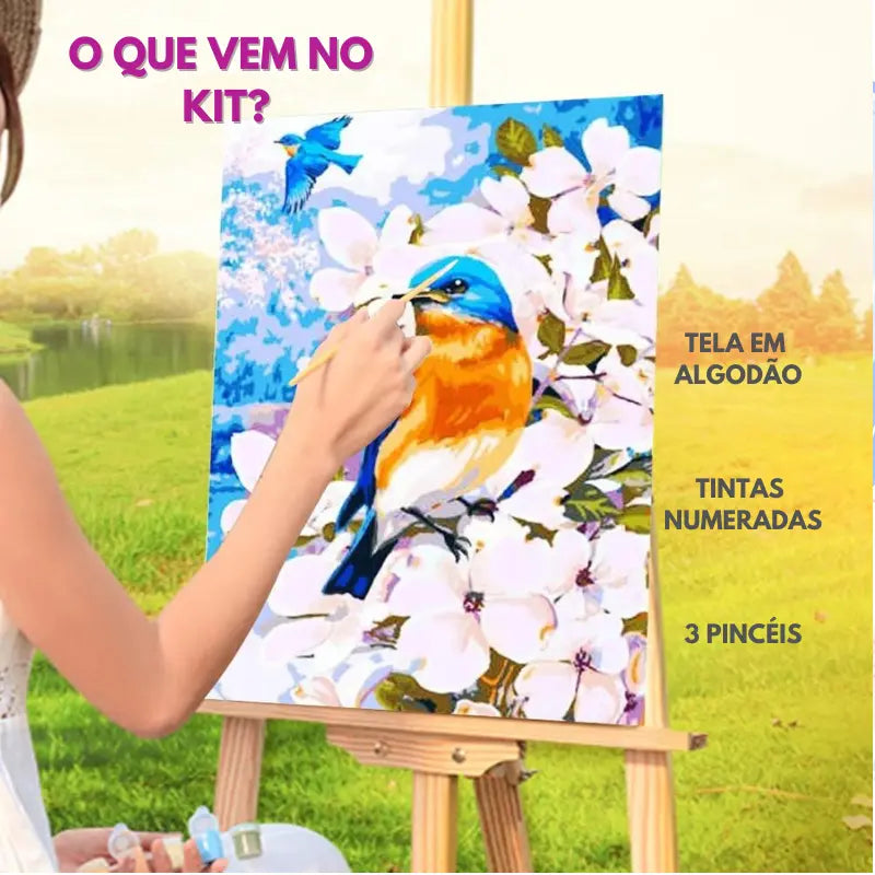 Kit pintura terapêutica - Lobo azul