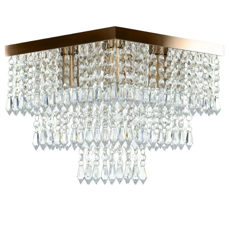 Lustre com Detalhes em Cristal Acrílico – Ilumine com Estilo