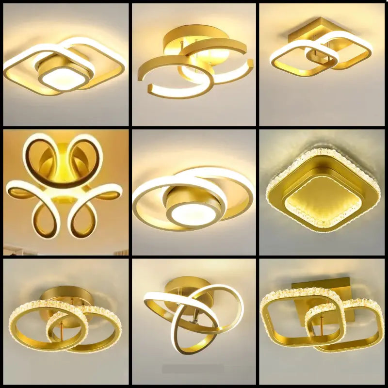 Luminária Plafon Luxo Dourado – Sofisticação e Estilo em Cada Detalhe