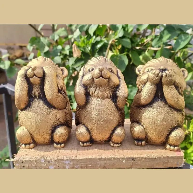 Trio da Sabedoria Porco Espinho para Decoração