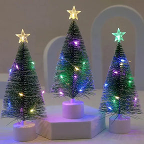 Mini Árvores de Natal com Luz LED