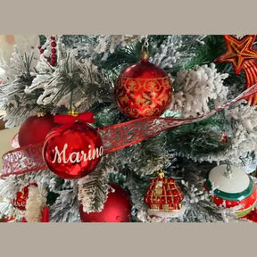 Bola e Coração de Natal Personalizados com Nome ou Palavra