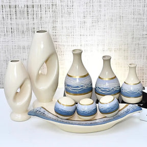 Conjunto com 9 Vasos Decorativos em Cerâmica – Elegância para Seu Espaço