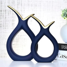 Kit 2 Vasos Decorativos em Cerâmica com Design Moderno