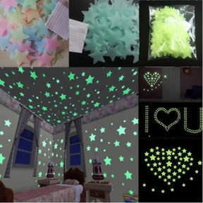 Adesivos para Quarto Infantil - Estrelas que Brilham no Escuro