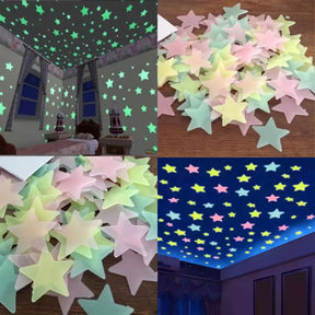 Adesivos para Quarto Infantil - Estrelas que Brilham no Escuro