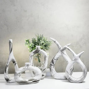Conjunto com 5 Vasos Decorativos em Cerâmica – Estilo e Elegância em Cada Detalhe