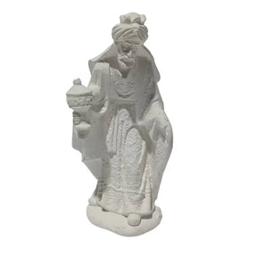 Presépio de Natal Completo em Gesso Branco 15cm