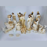 Presépio de Natal em Gesso com 18 Peças e 22 cm
