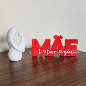 Estatueta com Letreiro Especial de Dia das Mães
