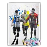 Kit Pintura Terapêutica - Messi, Neymar e Cristiano Ronaldo