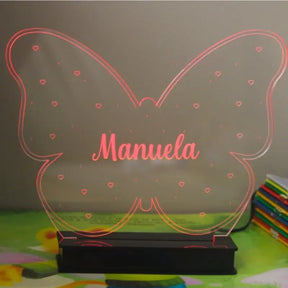 Luminária Borboleta Infantil Personalizada