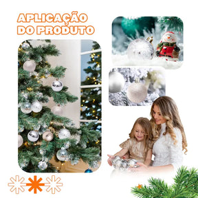 Kit 30 Bolas para Decoração de Natal