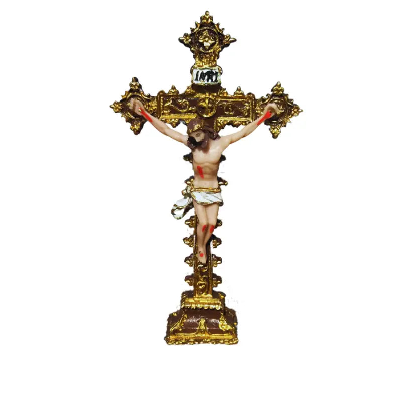 Crucifixo de Mesa em Resina 19cm