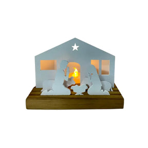Manjedoura Presépio Iluminado - Decoração de Natal