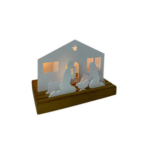Manjedoura Presépio Iluminado - Decoração de Natal