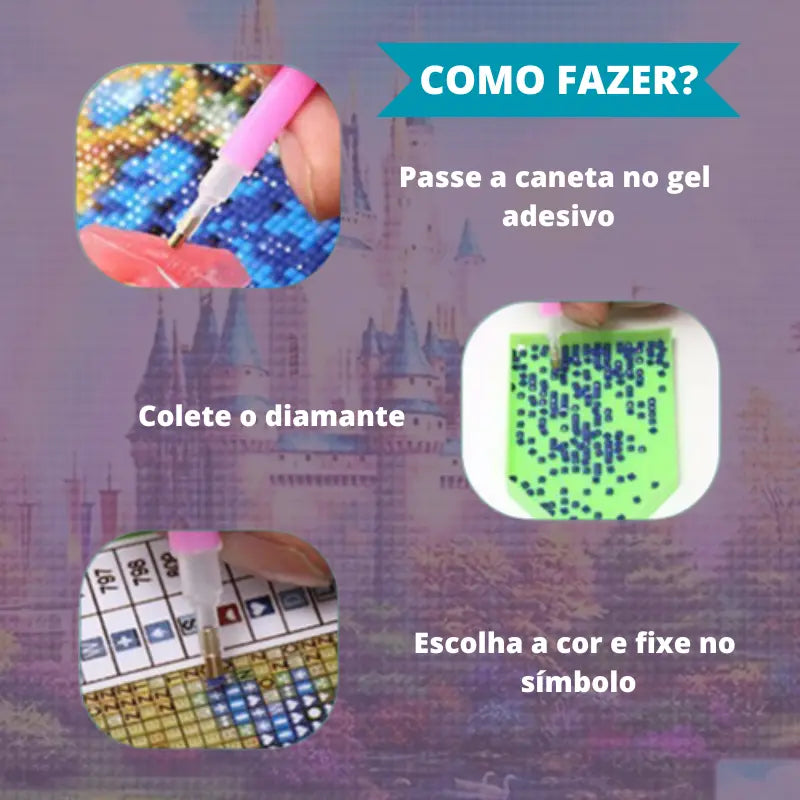 Kit Pintura com Diamantes - Turma do Mickay