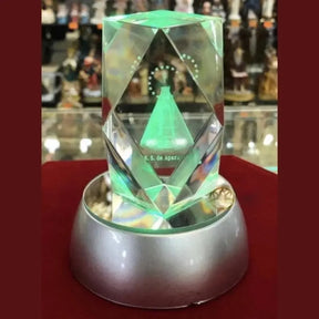 Cristal Lapidado Nossa Senhora Aparecida Led