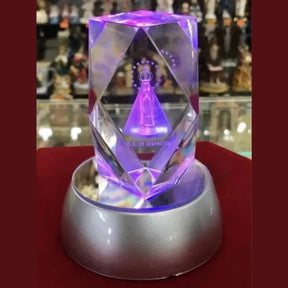 Cristal Lapidado Nossa Senhora Aparecida Led