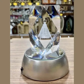 Cristal Lapidado Nossa Senhora Aparecida Led