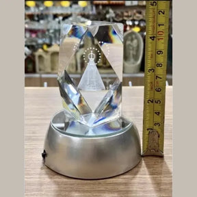 Cristal Lapidado Nossa Senhora Aparecida Led
