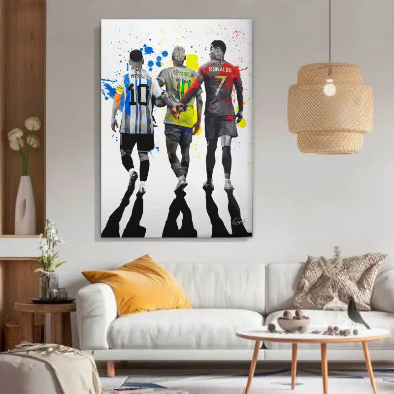 Kit Pintura Terapêutica - Messi, Neymar e Cristiano Ronaldo