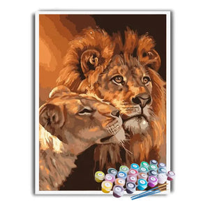 Kit Pintura Terapêutica - Casal de Leões