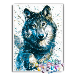 Kit pintura terapêutica - Lobo azul
