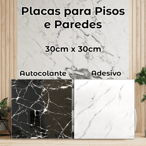 Kit 10 Placas para Parede e Piso - Autocolante