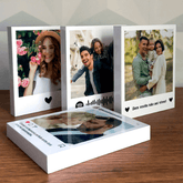 Kit 4 Quadros de Mesa Personalizados 10x12 - Borda Branca