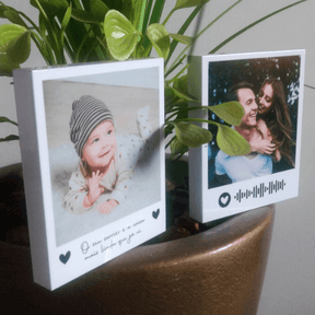 Kit 4 Quadros de Mesa Personalizados 10x12 - Borda Branca