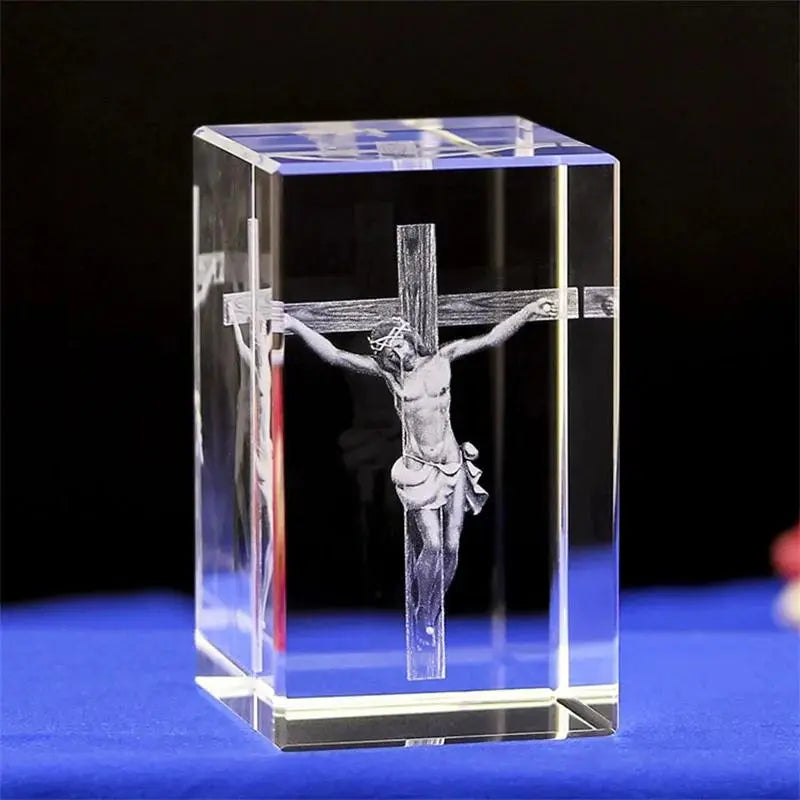 Mini Cristal 3D Escultura A Laser - A Sagrada Família, Presépio, Jesus, Nossa Senhora