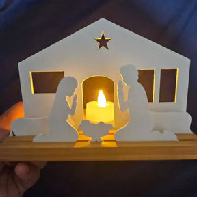 Manjedoura Presépio Iluminado - Decoração de Natal