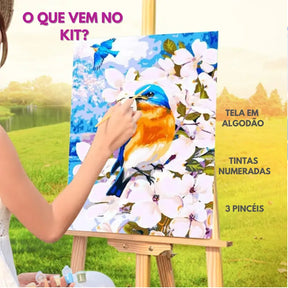 Kit pintura terapêutica - Lobo azul